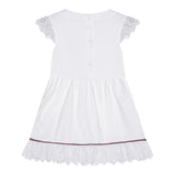 Tommy Hilfiger Abito Firocollo Tinta Unita con Ricami per Neonata KN0KN02046 BIANCO TOMMY HILFIGER 