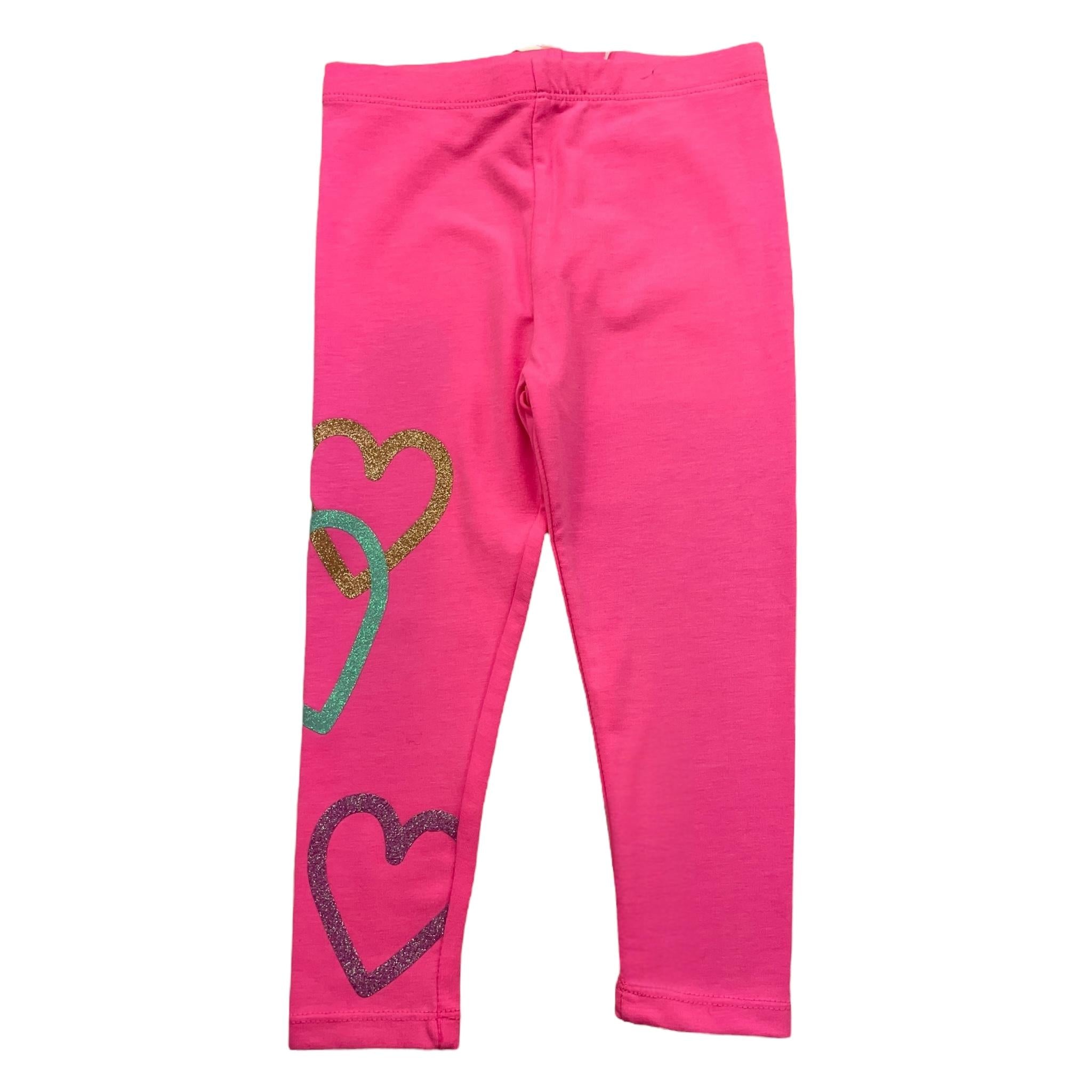 BillIEBLUSH leggins tinta unita con stampe cuori Fuxia per Neonata U20443XXN FUXIA BillIEBLUSH 