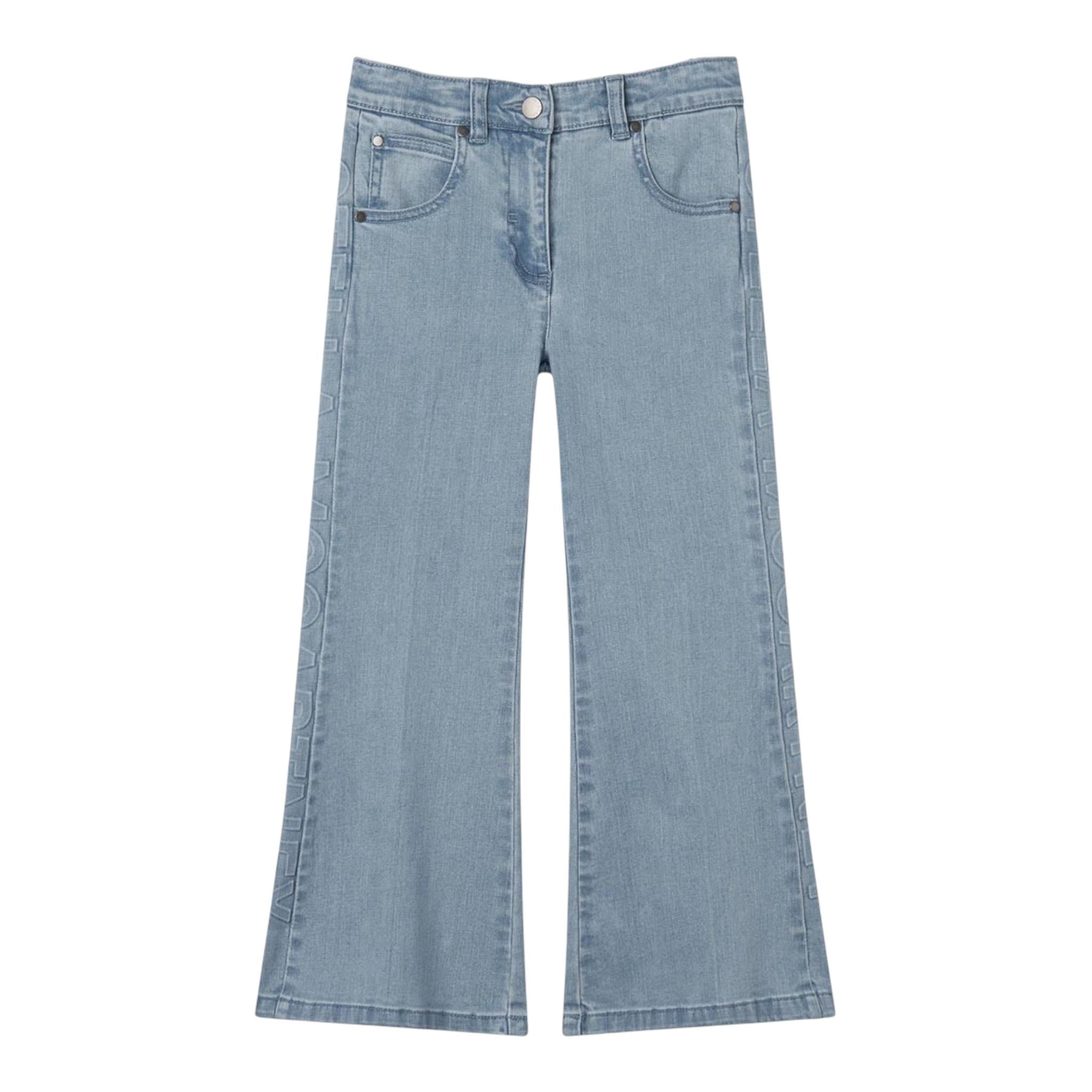 STELLA McCARTNEY jeasns tinta unita modello zampa Azzurro per Bambina TU6F90 AZZURRO STELLA McCARTNEY 