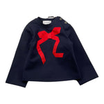 TRUSSARDI shirt girocollo tinta unita con fiocco Blu per Neonata TIA25205TS BLU TRUSSARDI 