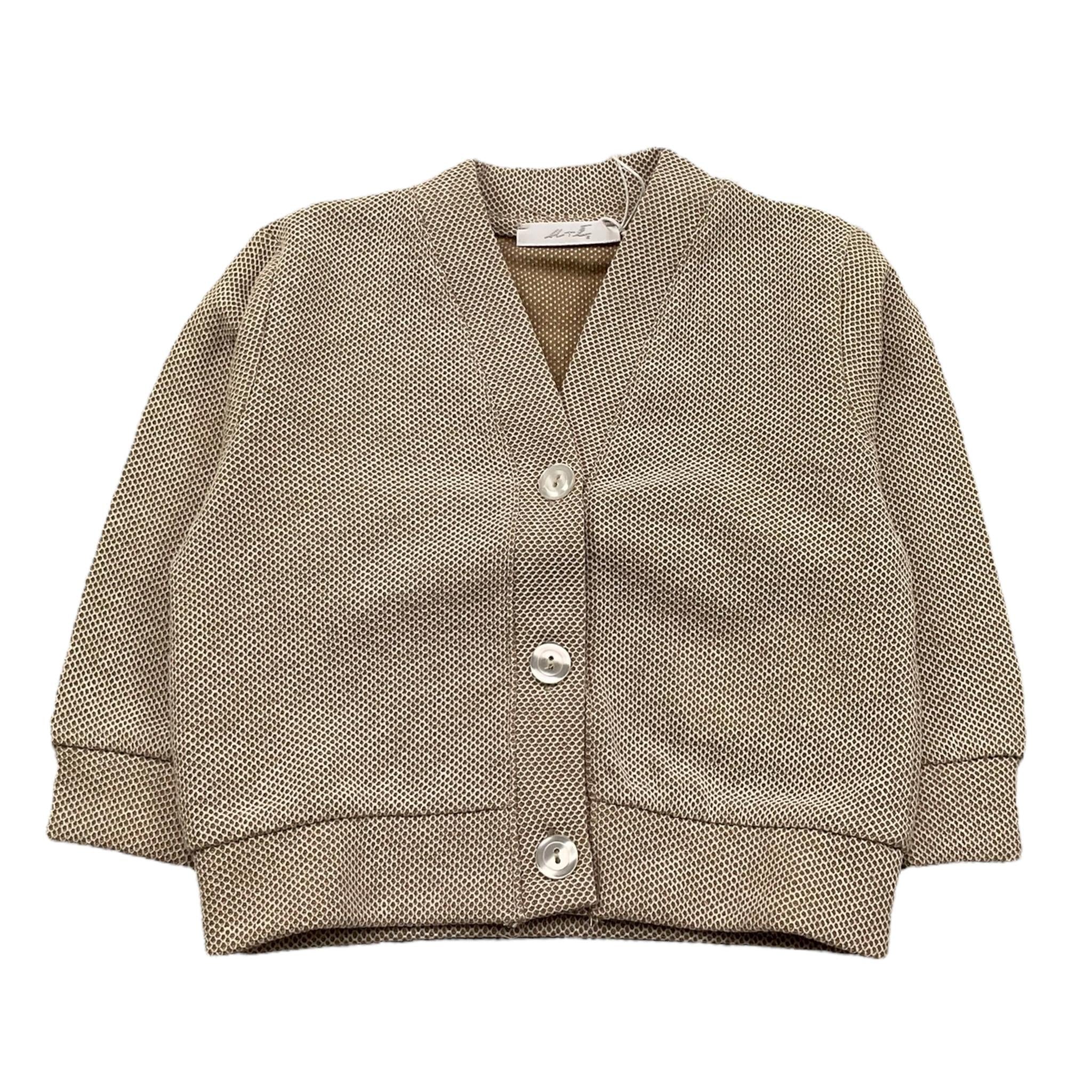 M+E' Cardigan Tinta Unita Scollo A V per Neonato UEM0574N BEIGE M+E' 