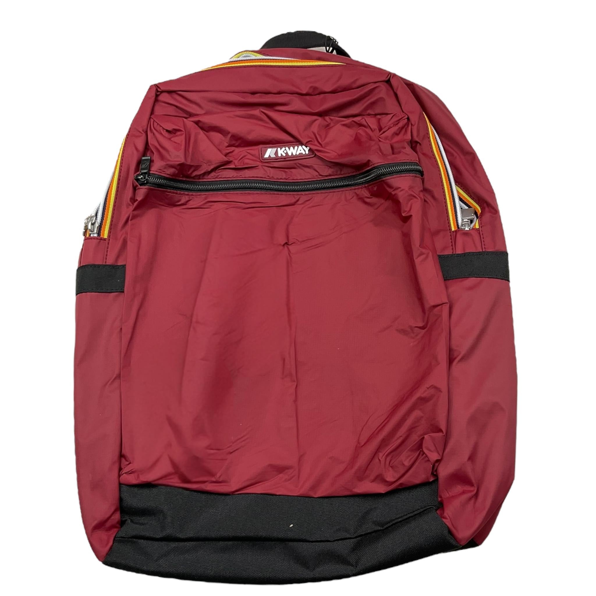 K-WAY zaino tinta unita con stampa logo Rosso per Bambino K2116RW ROSSO K-WAY 