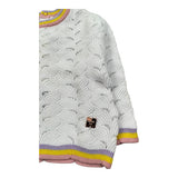 Carre'Ment Beau Maglia Girocollo Tinta Unita Traforata per Neonata Y05227 BIANCO CARRE'MENT BEAU 