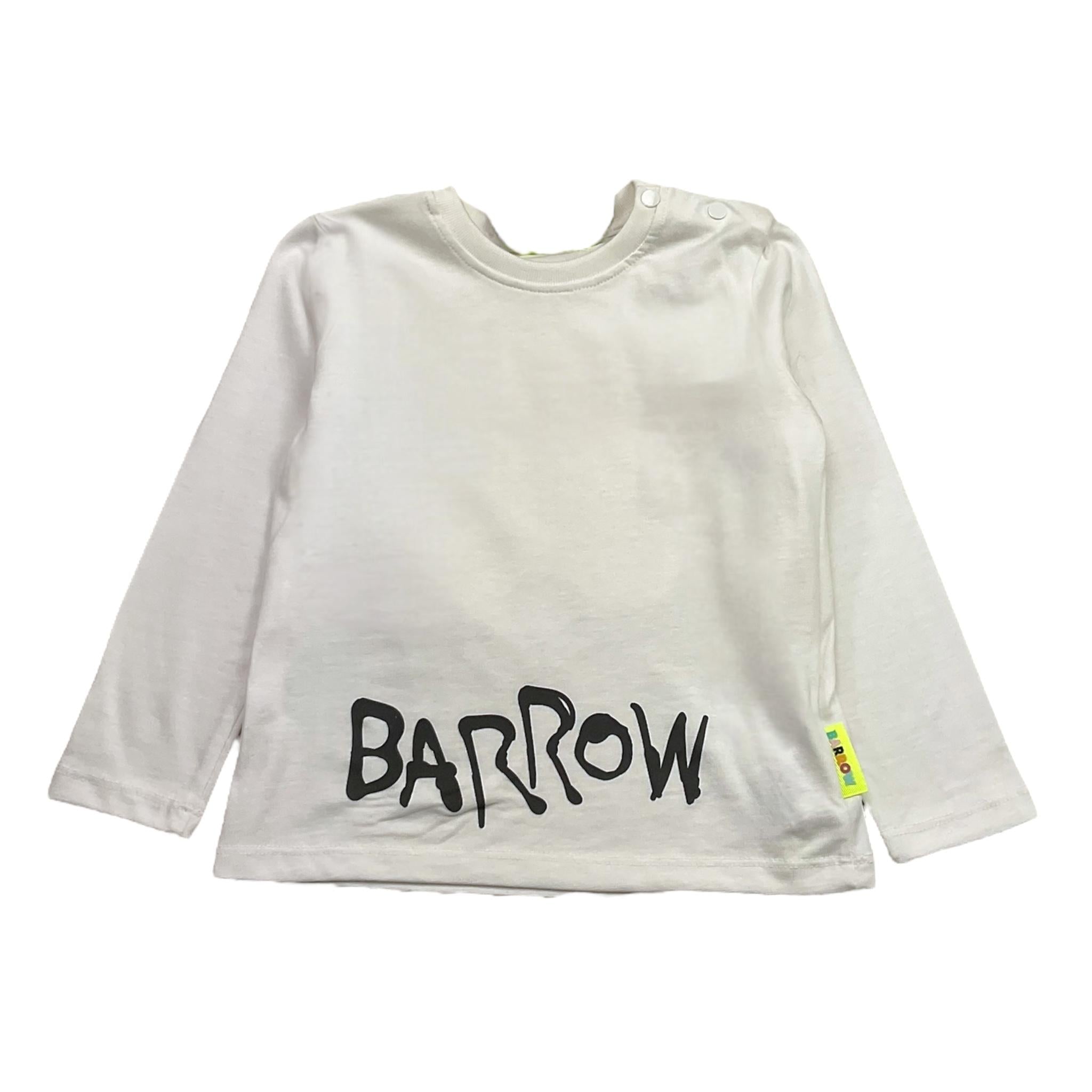 BARROW KIDS shirt girocollo tinta unita con stampa Bianco per Bambino F3BKUNTH132J BIANCO BARROW KIDS 