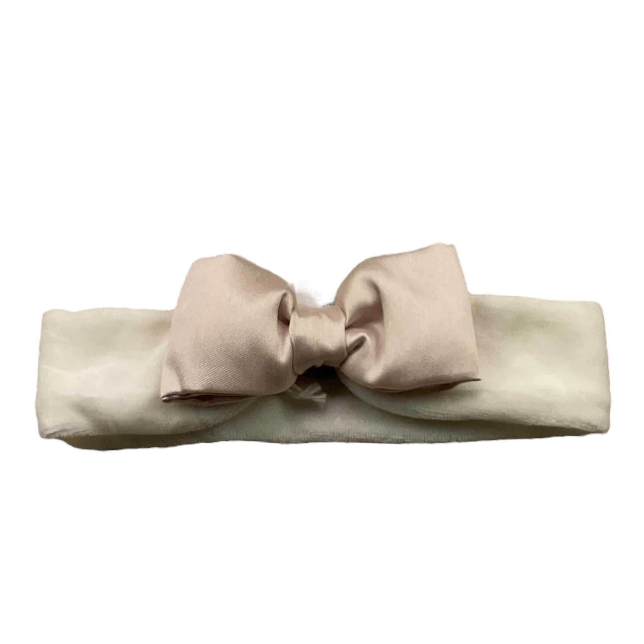 LA STUPENDERIA fascia capelli tinta unia con fiocco in contrasto Bianco per Neonata ABFA02 BIANCO LA STUPENDERIA 