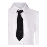 FUN & FUN camicia manica lunga tinta unita con cravatta Bianco per Bambina FJSH00449X BIANCO FUN & FUN 