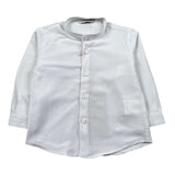 Manuel Ritz Camicia Manica Lunga Tinta Unita Collo Coreano per Bambino MR3096 BIANCO MANUEL RITZ 