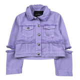 John Richmond Giubbino In Denim Tinta Unita  per Bambina RGP26152GB LILLA JOHN RICHMOND 