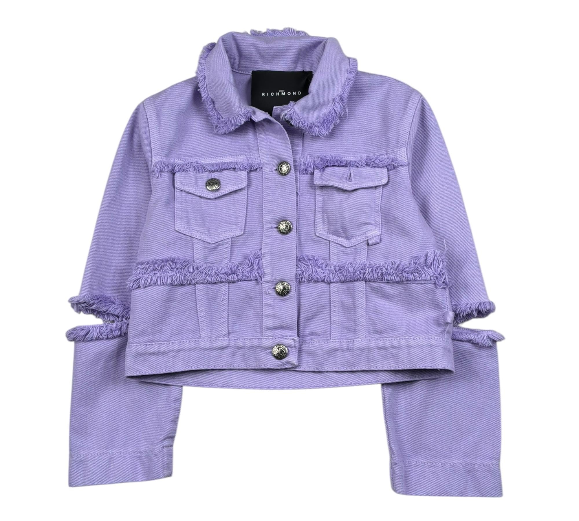 John Richmond Giubbino In Denim Tinta Unita  per Bambina RGP26152GB LILLA JOHN RICHMOND 