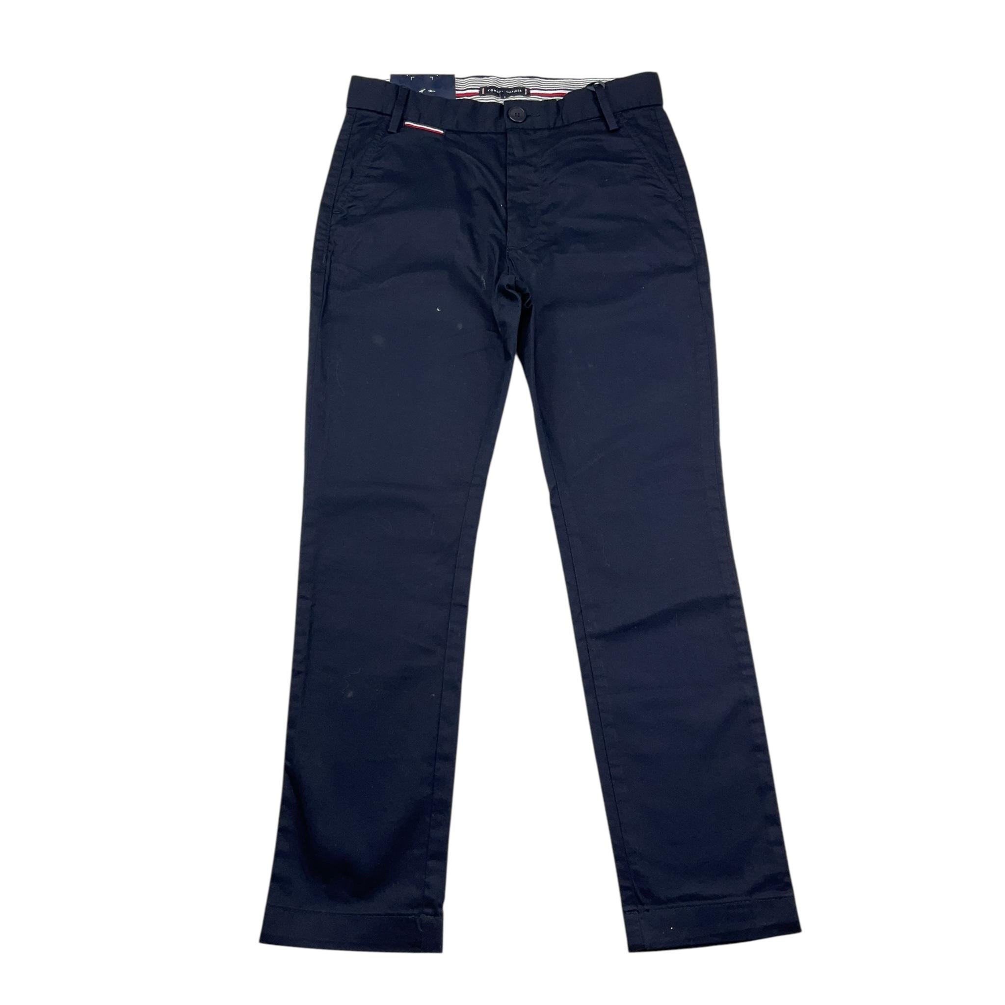 Tommy Hilfiger Pantalone Tinta Unita con Girovita Regolabile per Bambino KB0KB07392 BLU TOMMY HILFIGER 