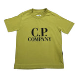 C.P. Company T-Shirt tinta unita con Stampa Verde per Neonato 13CKTS024A VERDE C.P. COMPANY 