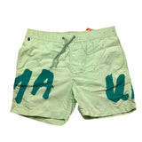 Scotch & Shrunk Costume Tinta Unita Modello Bermuda Con Stampa Verde Per Bambino