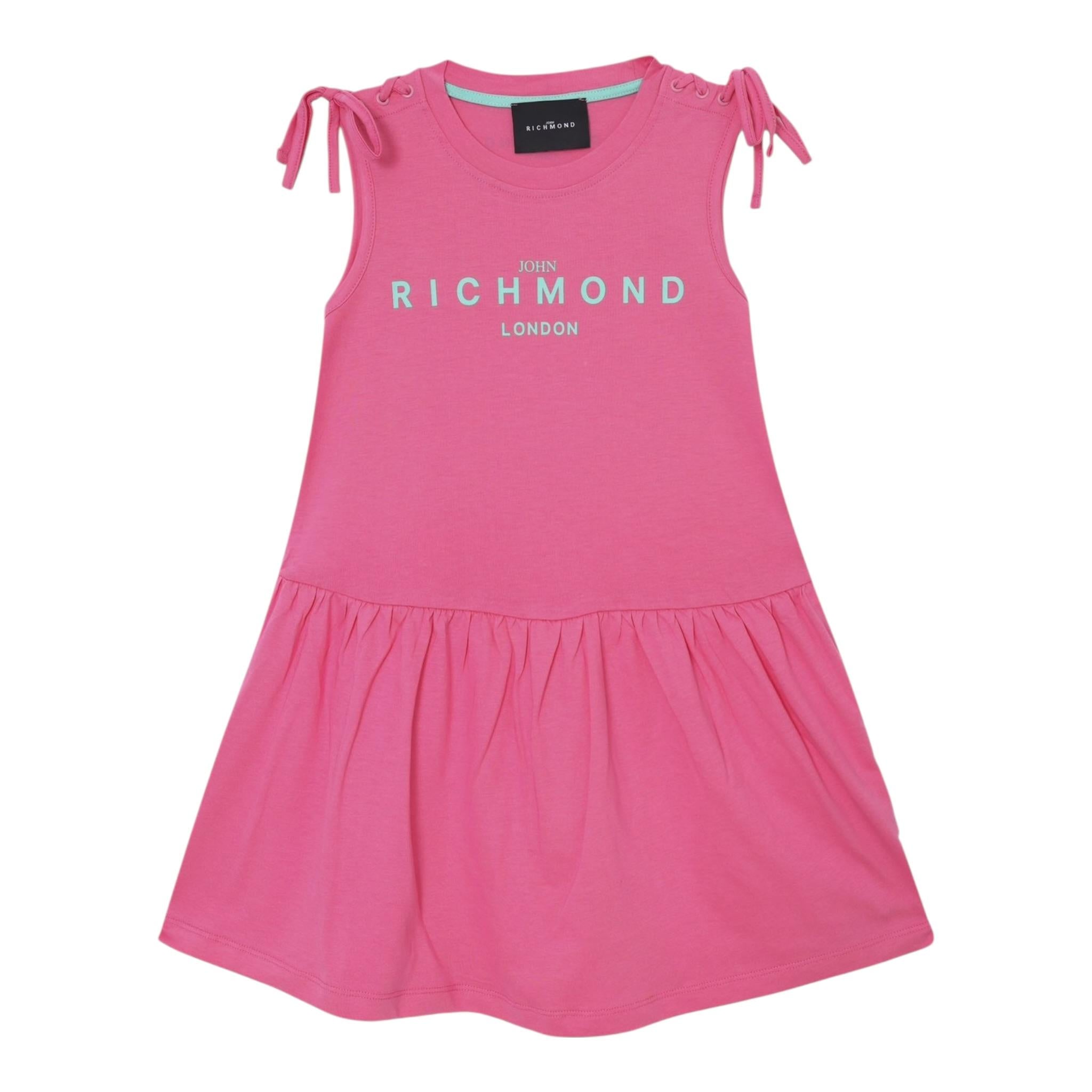 John Richmond Abito Tinta Unita con Logo Girocollo per Neonata RGP25008VENXX FUXIA JOHN RICHMOND 