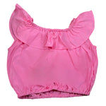 Gaelle Top tinta unita con Rouches Rosa per Bambina 2746MY00478 ROSA GAELLE 