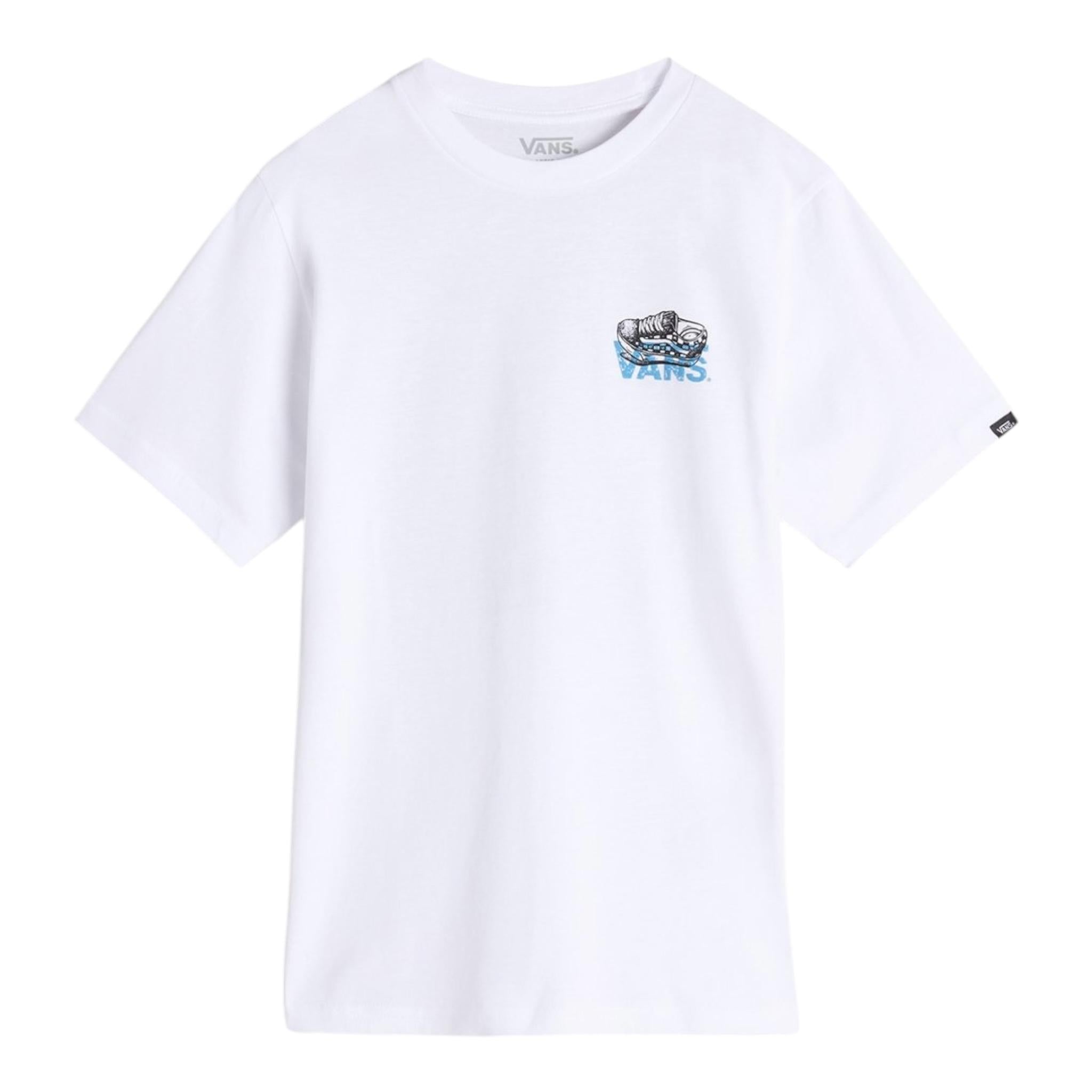 Vans T-Shirt Girocollo Tinta Unita con Stampa per Bambino VN000MKUWHT BIANCO VANS 