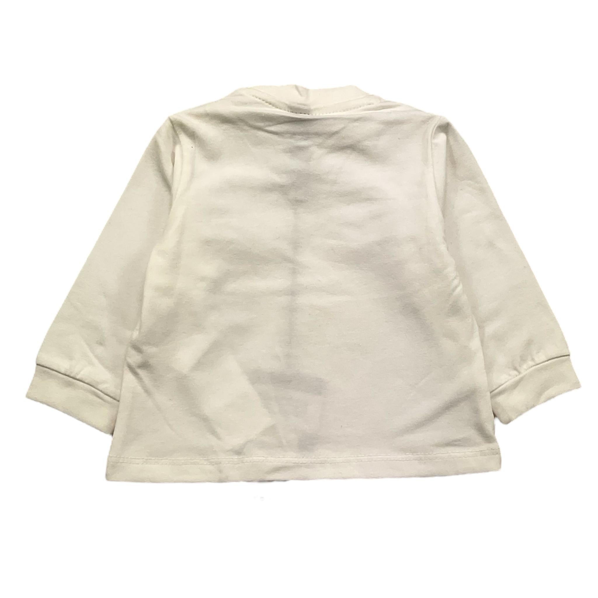 NEVER TOO shirt girocollo tinta unita con stampe Panna per Neonato NT1143N PANNA NEVER TOO 