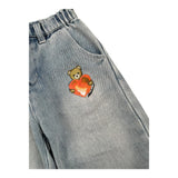 Moschino Jeans Tinta Unita con Elastico In Vita per Neonata MDP03I AZZURRO MOSCHINO 