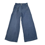 Manila Grace Pantalone Tinta Unita Modello Palazzo per Bambina MG2630 BLU MANILA GRACE 