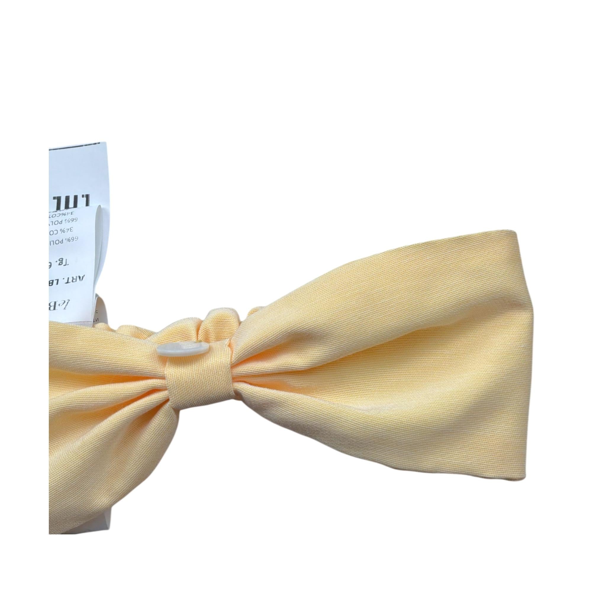 Le Bebe' Fascia Tinta Unita con Fiocco per Neonata LBG6404 GIALLO LE BEBE' 