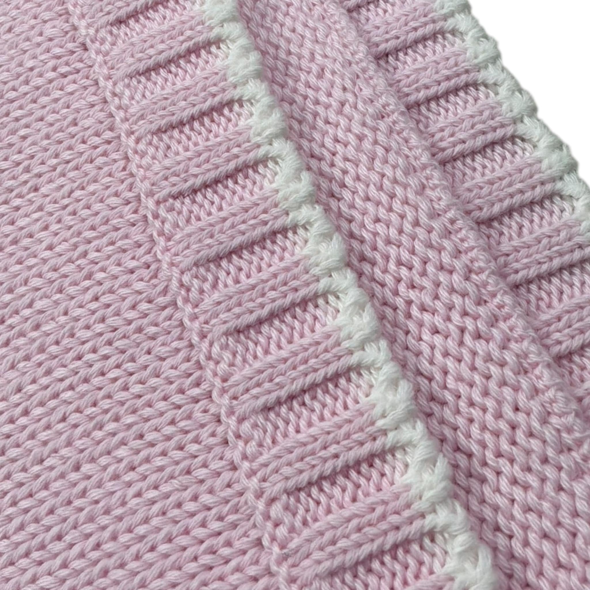 La Stupenderia Coperta Bicolore per Neonata SBCO50102103 BIANCO/ROSA LA STUPENDERIA 