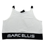 Marc Ellis Top Giromanica tinta unita con Stampa Logo Bianco per Bambina JMJCM14586 BIANCO MARC ELLIS 