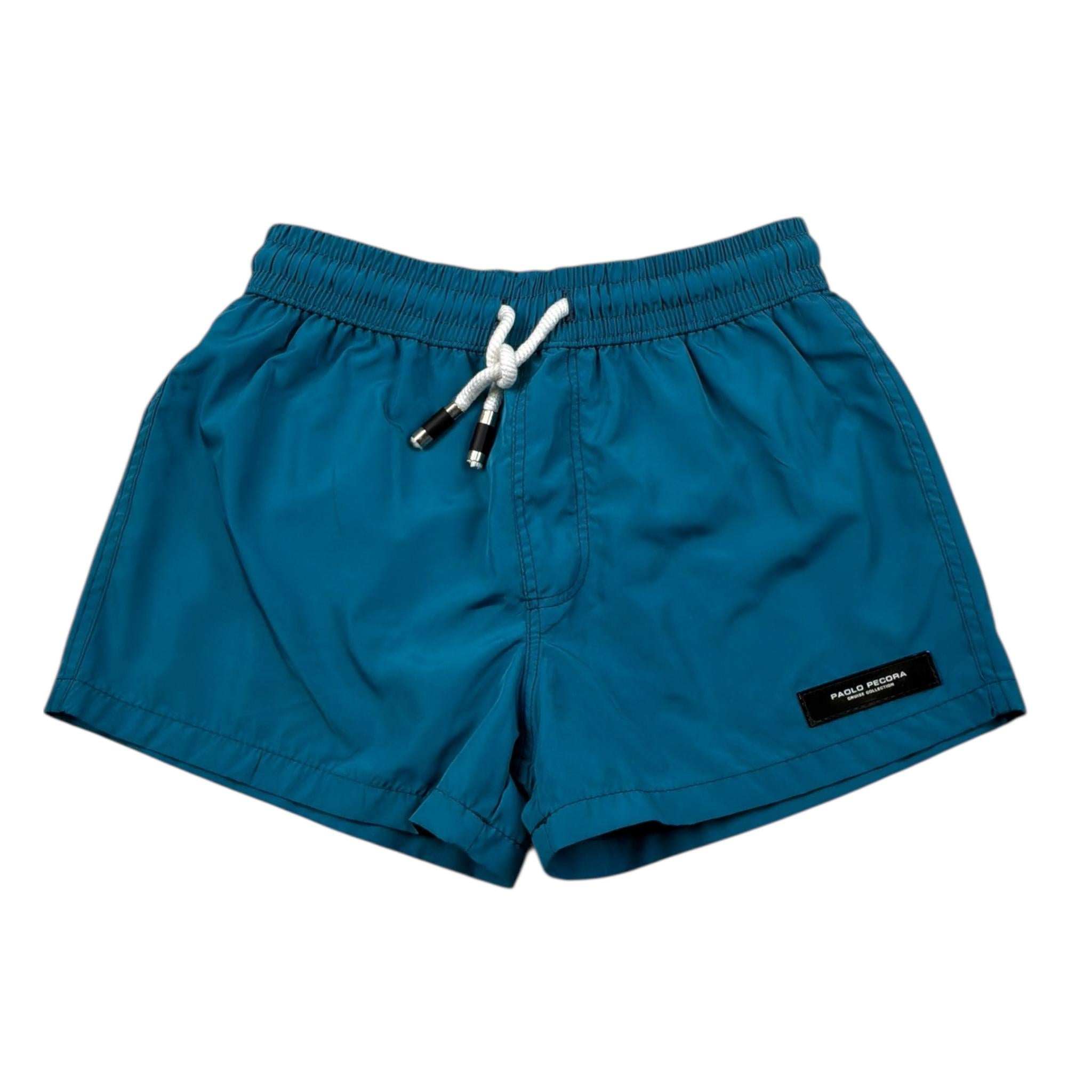 Paolo Pecora Costume Modello Boxer Tinta Unita per Bambino PP2004XX BLU PAOLO PECORA 