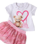 Mini Banda Completo 2 Pezzi T-Shirt-Gonna Bianco per Neonata 3B754XXX BIANCO MINI BANDA 