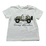 M+E' T-Shirt Girocollo Tinta Unita con Stampa per Neonato UEM0340 BIANCO M+E' 