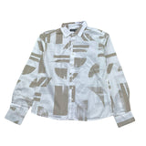 Antony Morato Camicia Tinta Unita con Fantasia Manica Lunga per Bambino MKSL00262X BIANCO ANTONY MORATO 