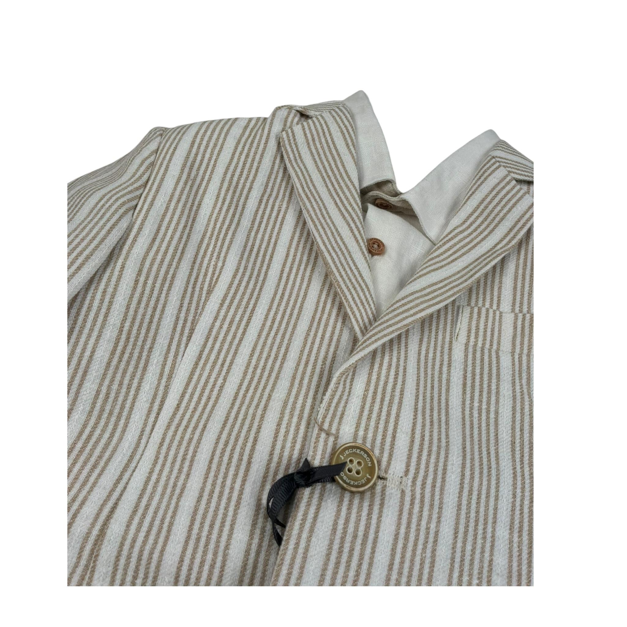 Jeckerson Completo 4 Pezzi Giacca-Camicia-Pantalone-Papillon per Neonato JB4061N BEIGE JECKERSON 
