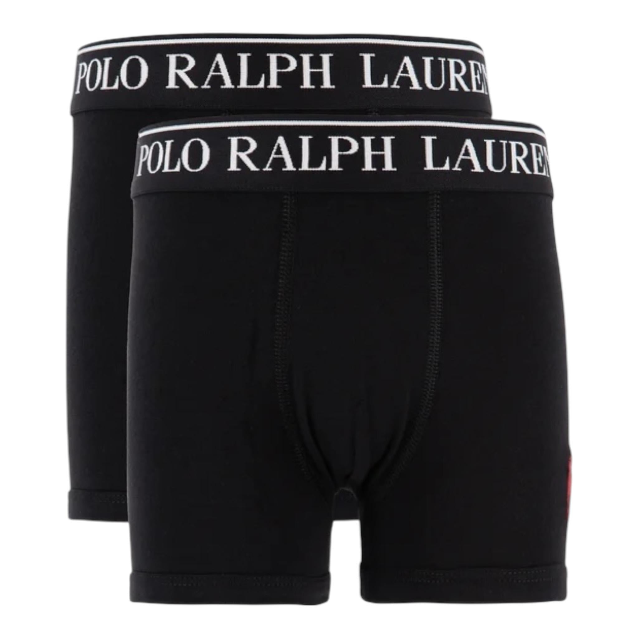 Ralph Lauren Set 2 Boxer Tinta Unita per Bambino 9P5016 NERO RALPH LAUREN 