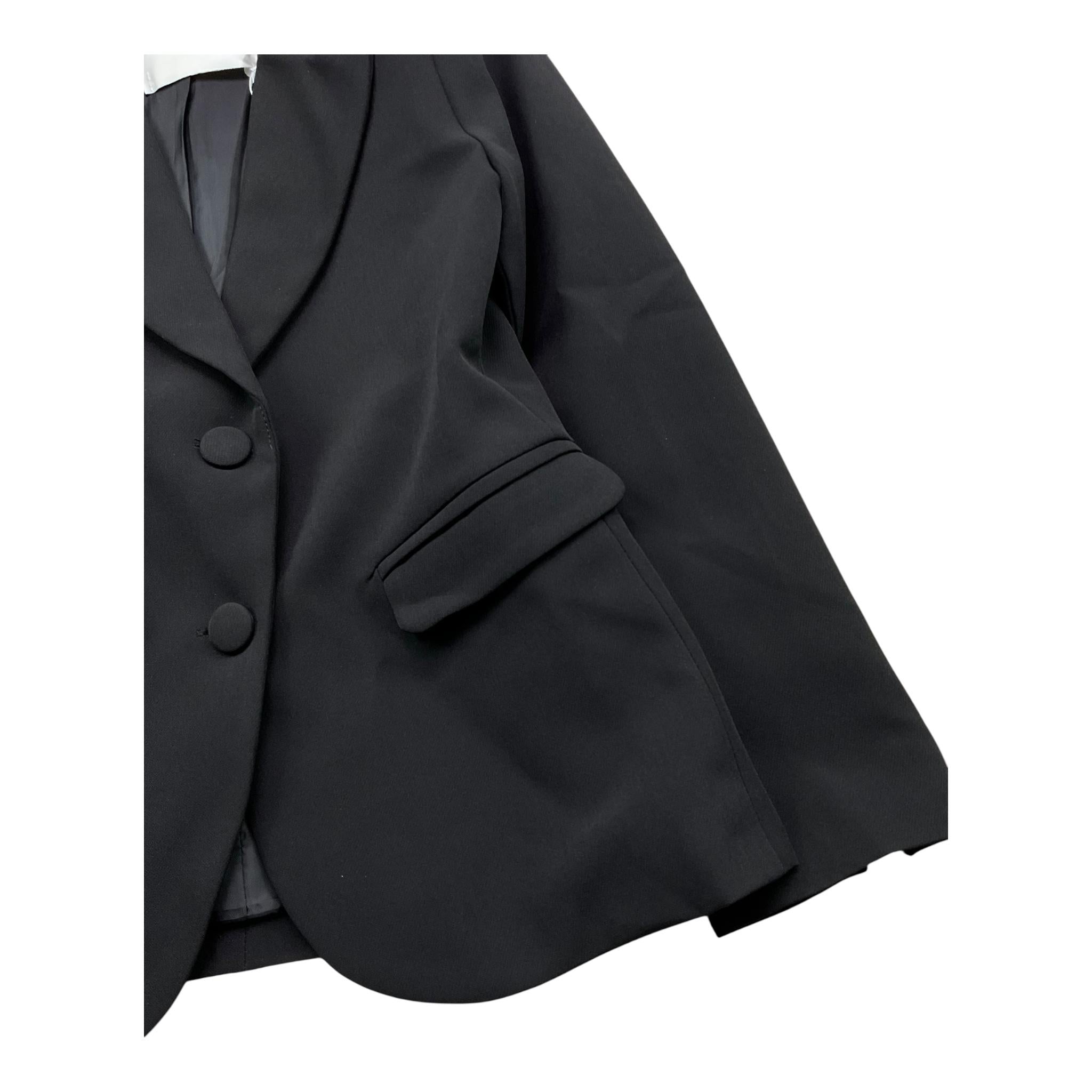 LU LU BY MISS GRANT giacca tinta unita monopetto Nero per Bambina LL3047 NERO LU LU BY MISS GRANT 