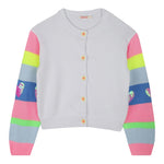Billieblush Cardigan Tinta Unita con Maniche In Contrasto per Bambina U20881 BIANCO BillIEBLUSH 