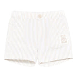 Moschino Bermuda Fantasia A Righe per Neonato MUQ01D BIANCO/BEIGE MOSCHINO 
