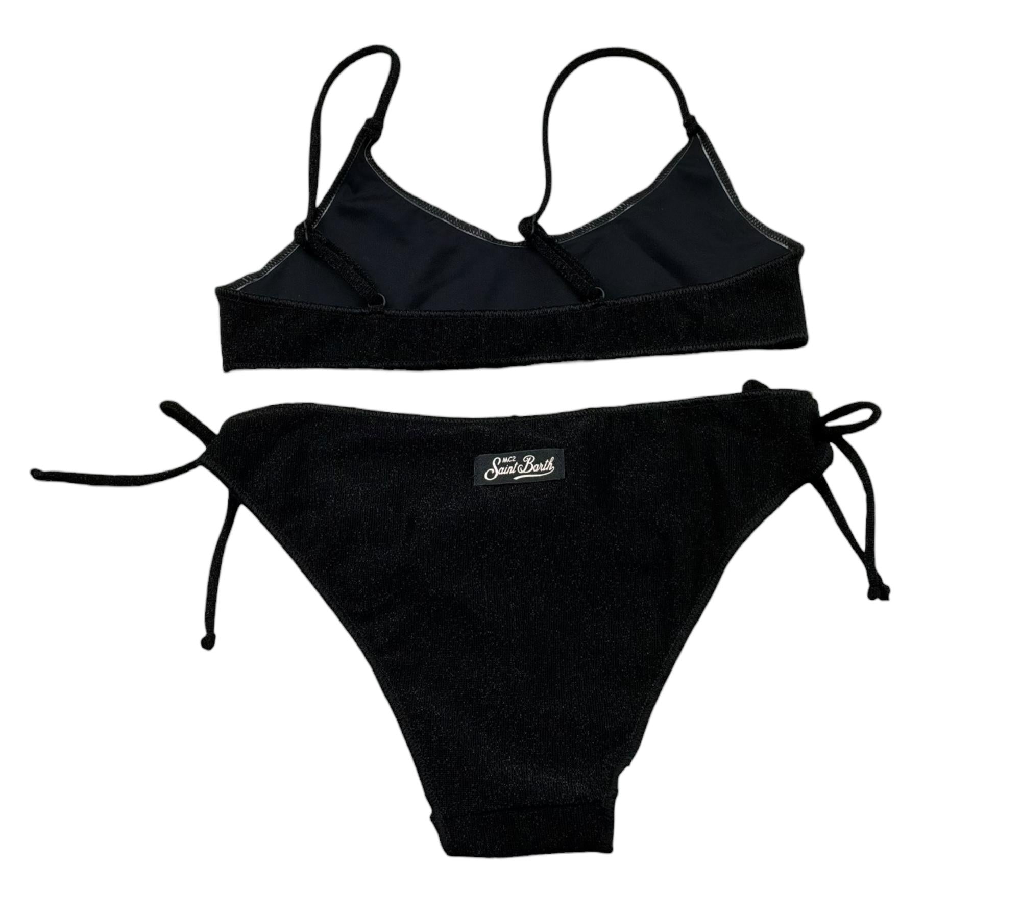 Saint Barth Costume 2 Pezzi Fascia-Mutandina per Bambina LUREX NERO SAINT BARTH 