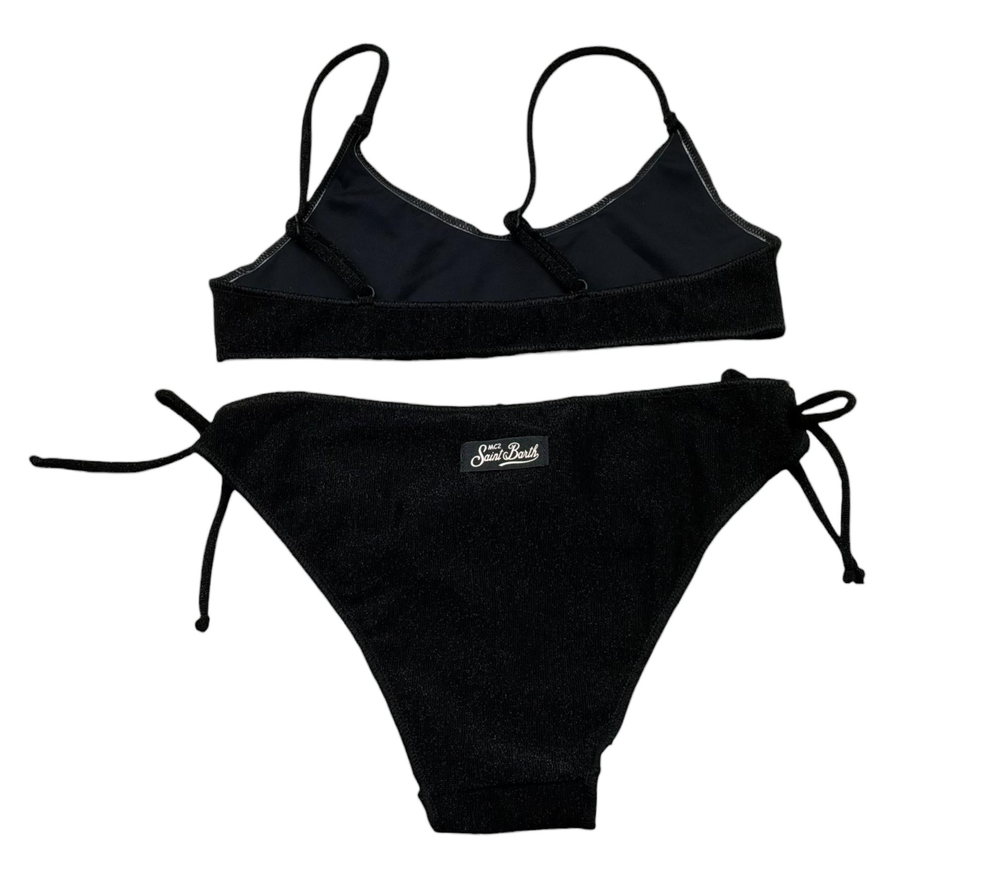 Saint Barth Costume 2 Pezzi Fascia-Mutandina per Bambina LUREX NERO SAINT BARTH 