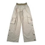 Manila Grace Pantalone Tinta Unita Modello Palazzo per Bambina 103PMJS25 BEIGE MANILA GRACE 