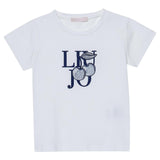 Liu Jo T-Shirts Girocollo Tinta Unita con Stampa per Bambina KA5039J5 BIANCO LIU JO 