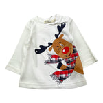 EMC shirt gircollo tinta unita con stampa Bianco per Neonato BX2287 BIANCO EMC 