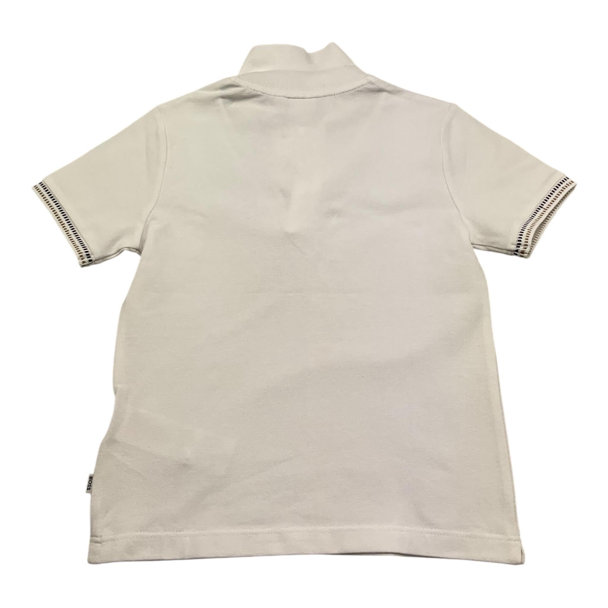 Boss Polo Mezza Manica Tinta Unita per Bambino J52015 BIANCO BOSS 