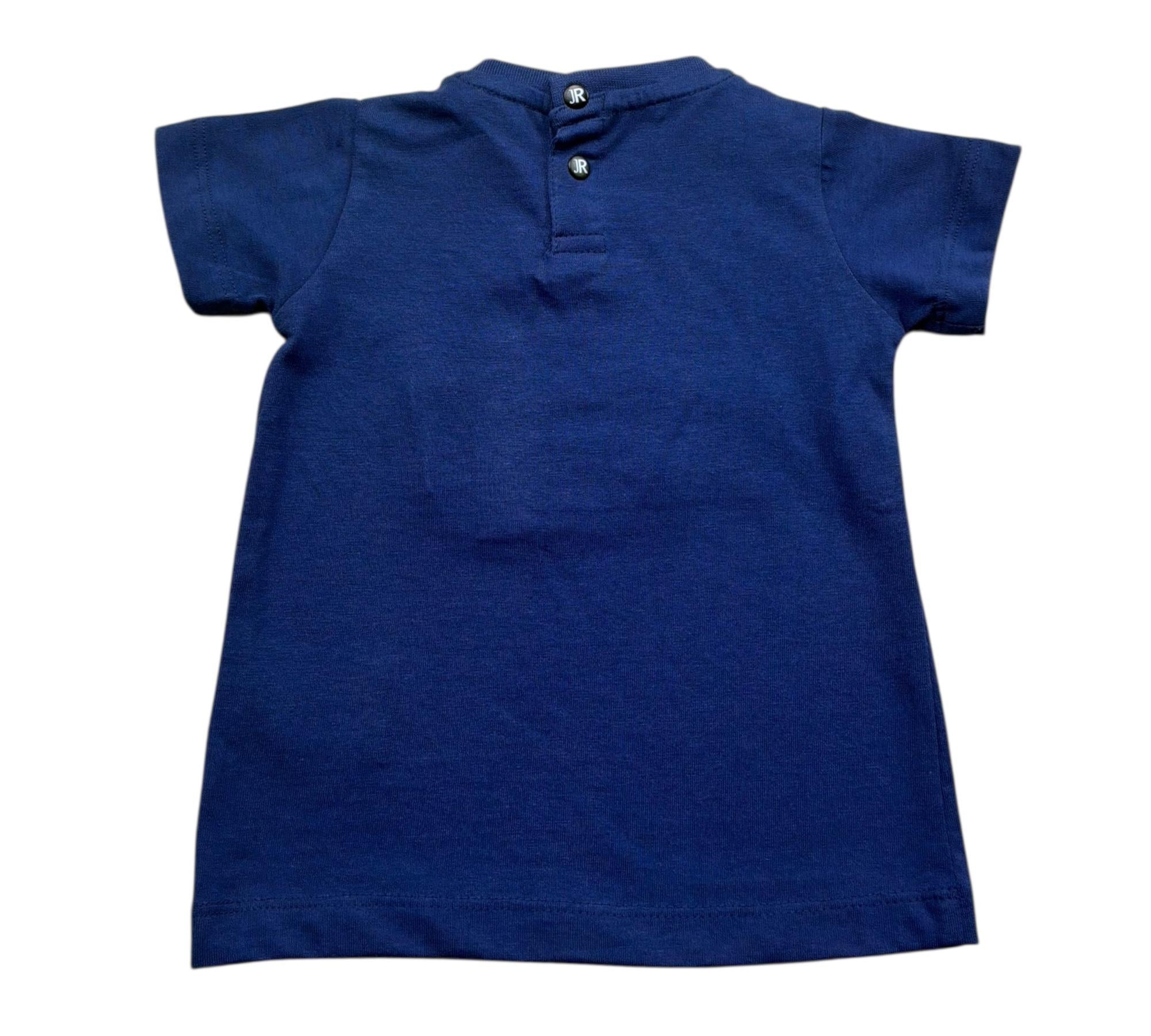 John Richmond T-Shirt Girocollo Tinta Unita con Logo per Neonato RIP26017TS BLU JOHN RICHMOND 