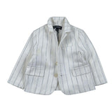 Please Giacca Tinta Unita con Fantasia A Righe per Neonato JB40131B73 BIANCO PLEASE 