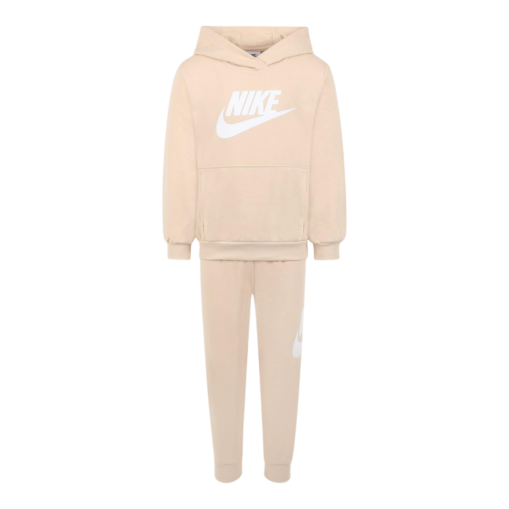 Nike Completo 2 Pezzi Felpa-Pantalone Tinta Unita per Bambino 86L595 BEIGE NIKE 