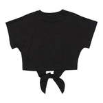 Aniye By Girl T-Shirt Girocollo Crop Tinta Unita con Stampa per Bambina 031193 NERO ANIYE BY GIRL 