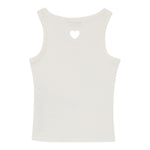 Liu Jo Canotta Tinta Unita con Traforo A Forma di Cuore per Bambina GA5199 BIANCO LIU JO 