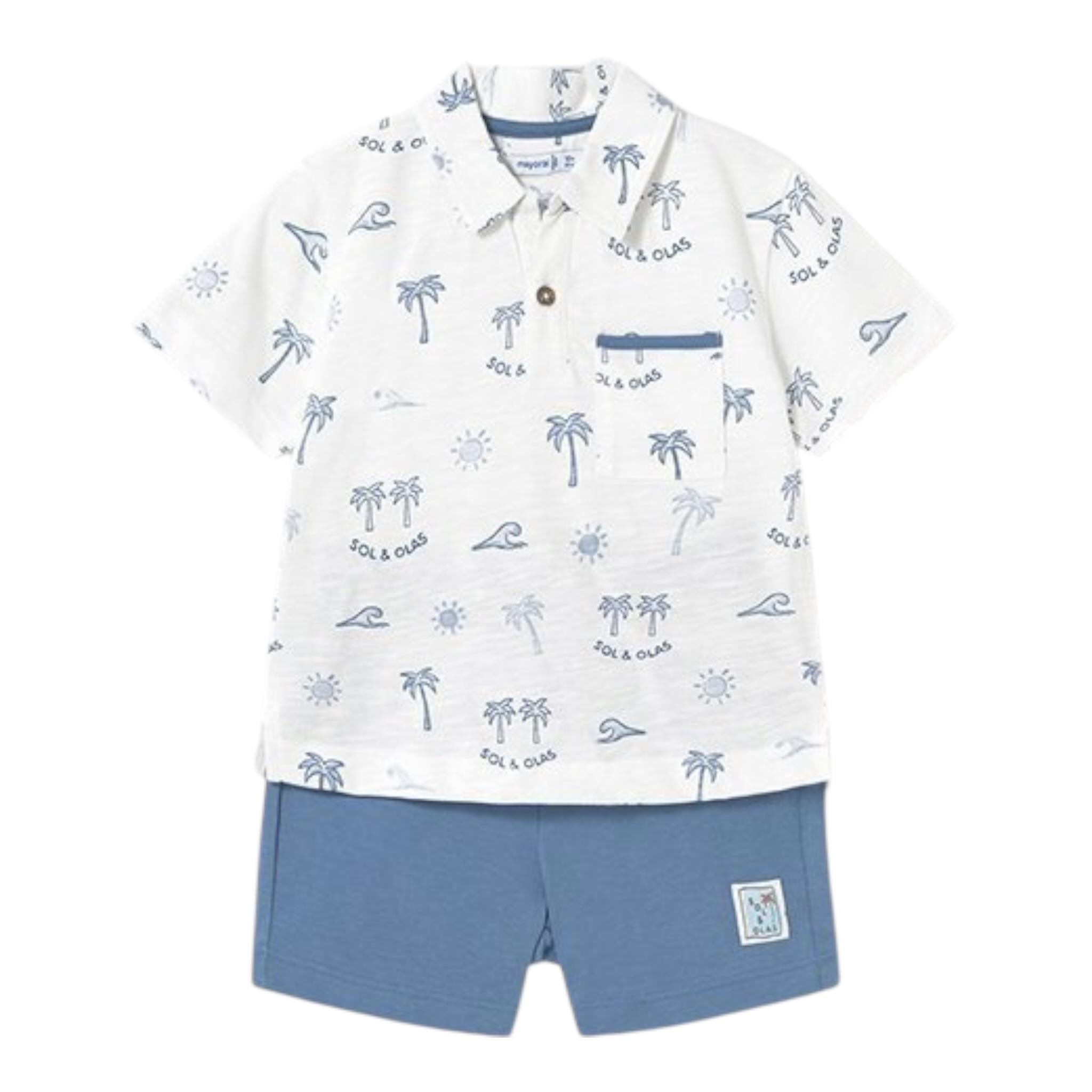 Mayoral Completo 2 Pezzi Polo-Bermuda per Neonato 1657 BIANCO MAYORAL 
