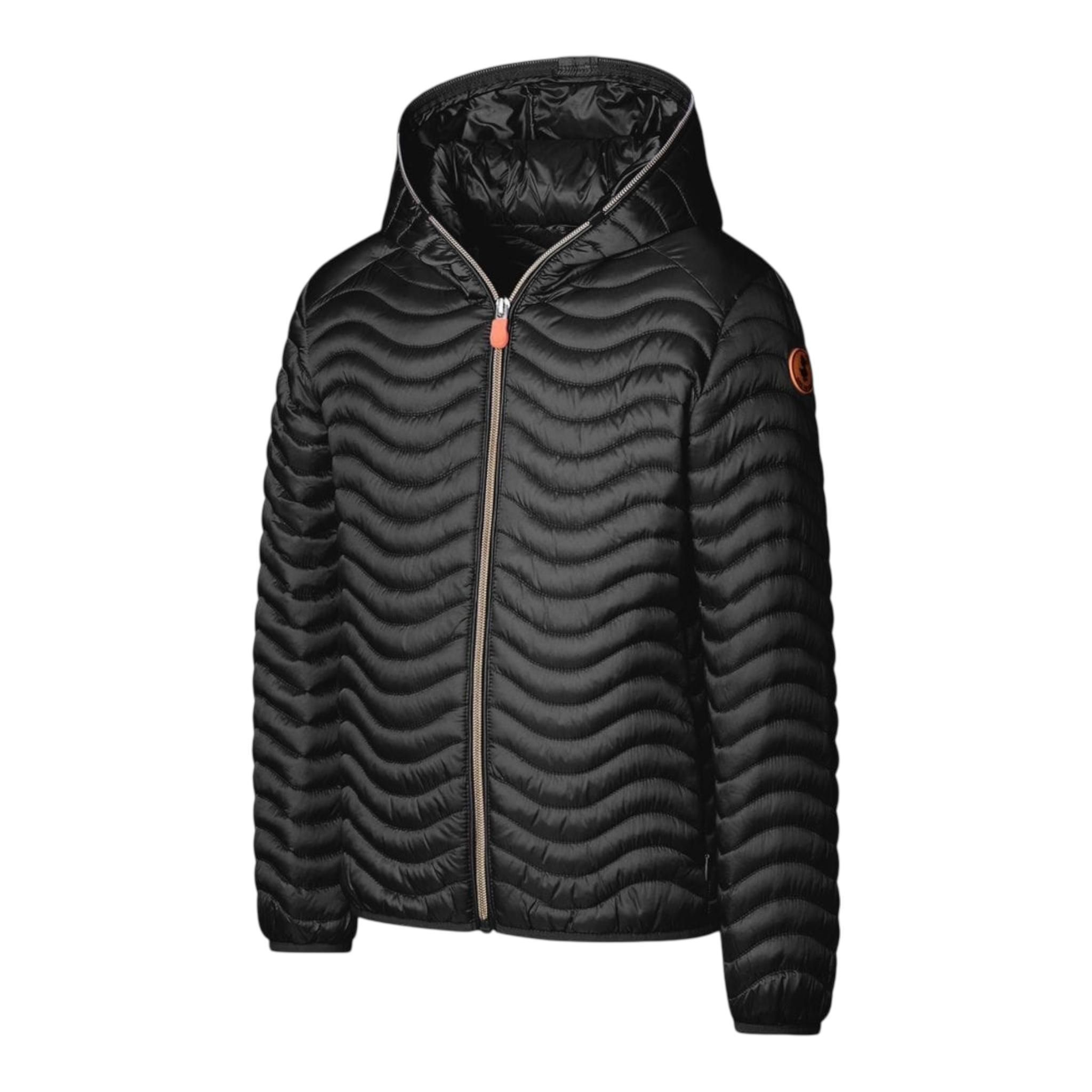 Save The Duck Giubbino Tinta Unita con Zip E Cappuccio per Bambino J32197G BLU SAVE THE DUCK 