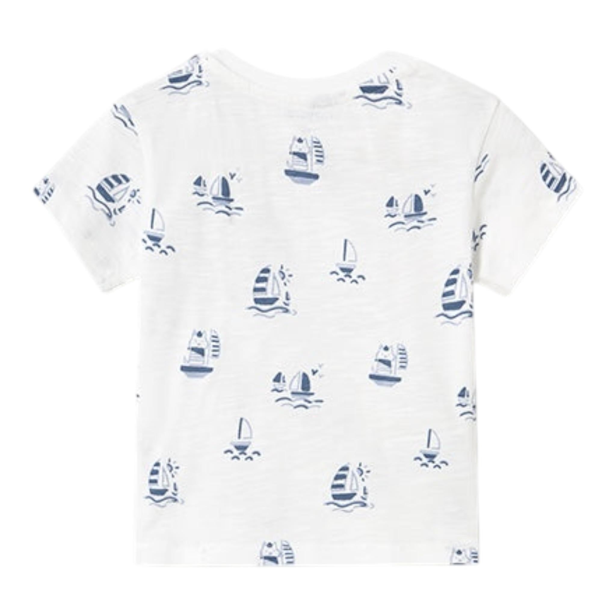 Mayoral T-Shirt Tinta Unita con Stampa per Bambino 10588 BIANCO MAYORAL 