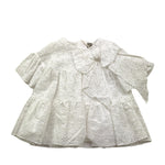 Little Bear Abito Tinta Unita Traforato con Fiocco per Neonata 8204N BIANCO LITTLE BEAR 