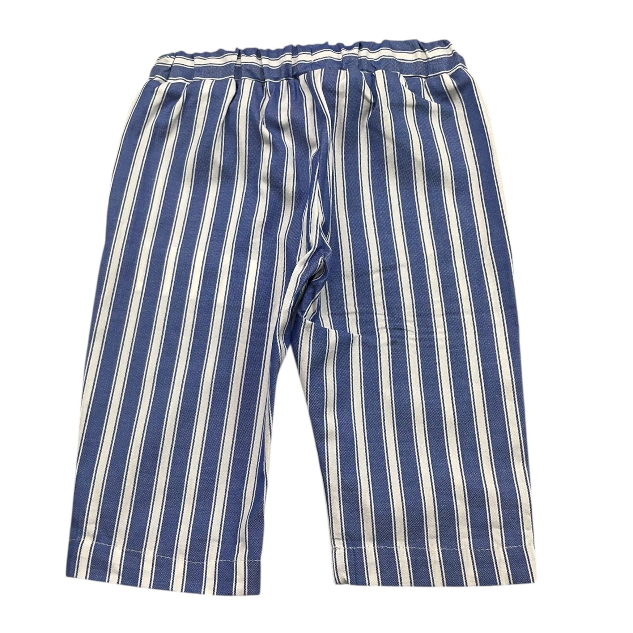 Bikkembergs Pantalone Bicolore con Fantasia A Righe per Neonato BK3456 BIANCO/AZZURRO BiKKEMBERGS 